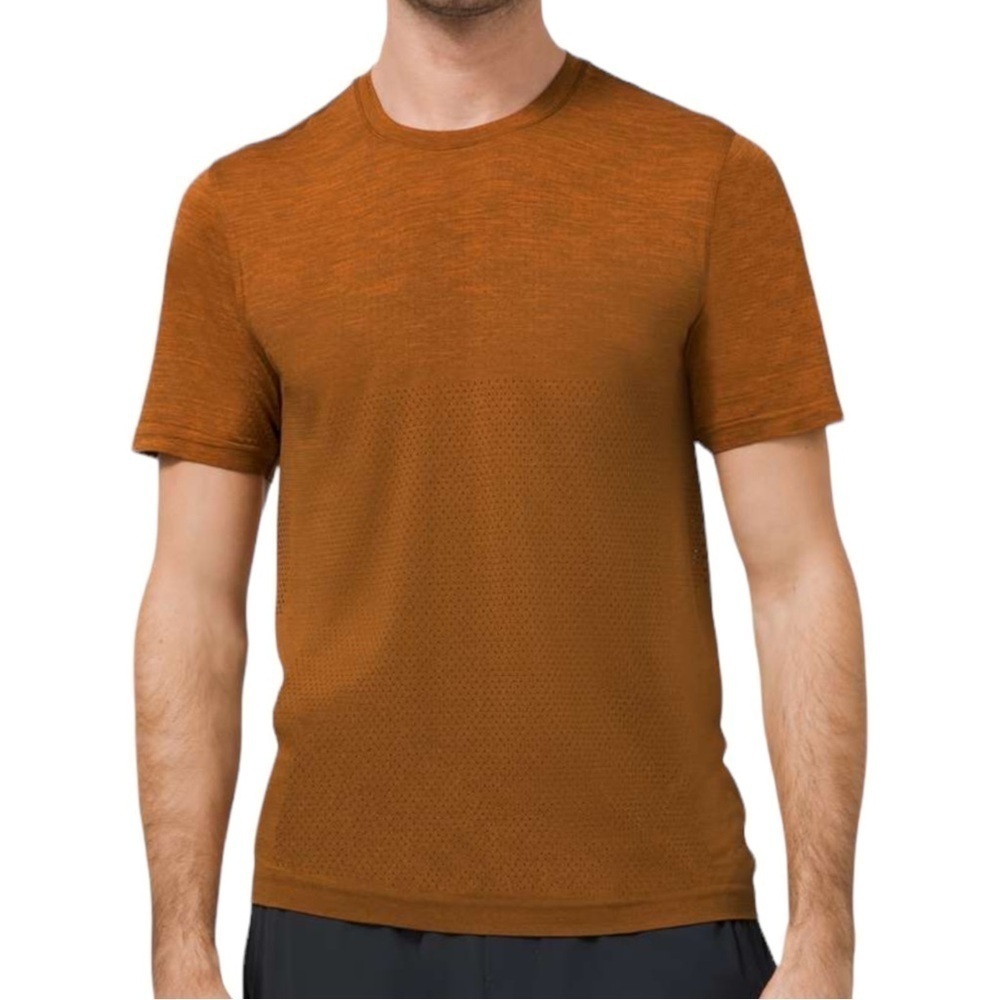 Lululemon Metal Vent Breathe Short Sleeve Activewear T-Shirt Amber Small